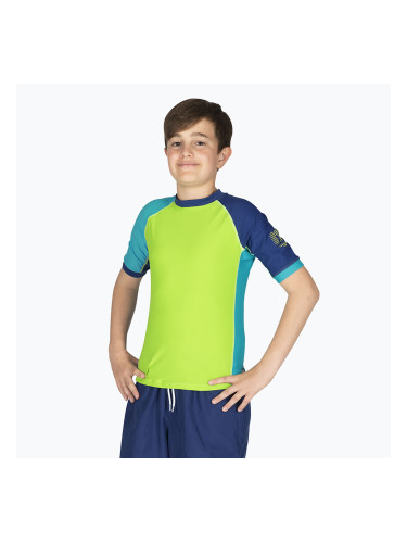 Детска тениска за плуване Mares Rashguard Shield Youth lime