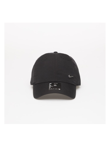 Шапка Nike Dri-FIT Club Unstructured Metal Swoosh Cap Black/ Metallic Silver Universal