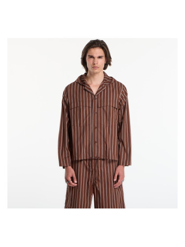Риза Études Studio Hooded Shirt Striped Dark Brown 48