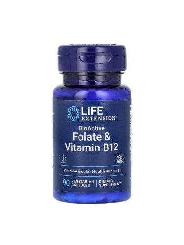 LIFE EXTENSION - BioActive Folate & Vitamin B12 - 90 vcaps