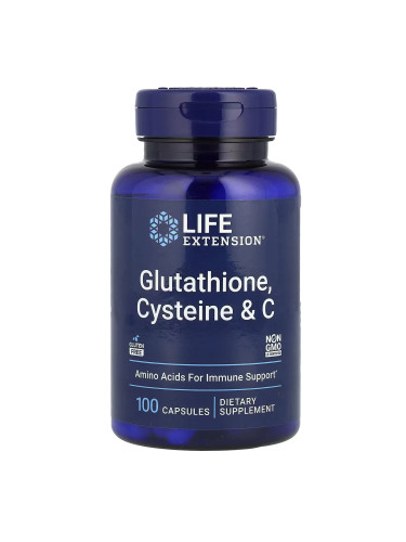 LIFE EXTENSION - Glutathione, Cysteine & C - 100 caps