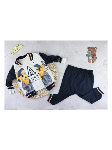Бебешки комплект от три части Baby Bear в тъмно син
