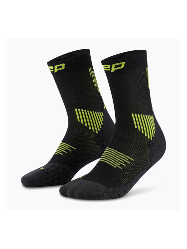 CEP дамски чорапи за компресия Run Mid Cut 5.0 black/lime