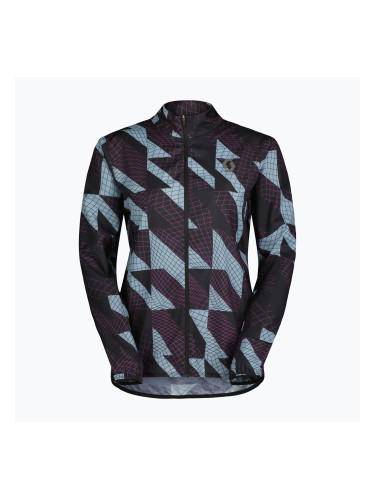 Дамско яке за вятър SCOTT Endurance Tech Windbreaker black/morning blue