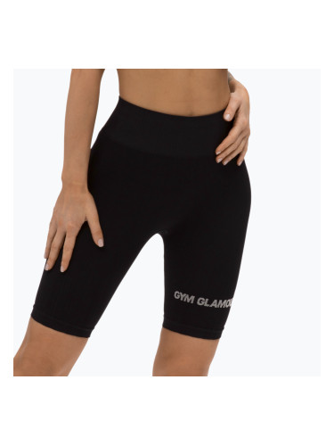 Дамски шорти за тренировка Gym Glamour Bikers push up black 315