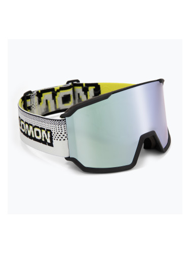 Скиорска маска Salomon S/View 3 black pixels/ml super white
