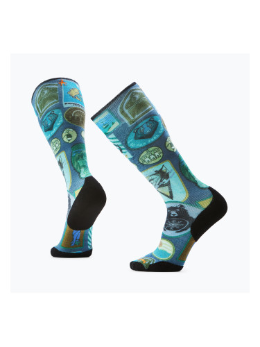 Скиорски чорапи Smartwool Ski Targeted Cushion Explorer Print OTC deep navy
