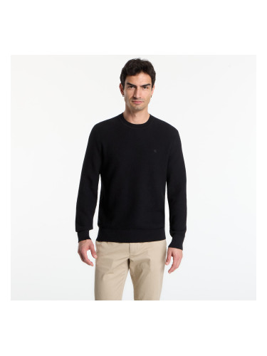 Пуловер Calvin Klein Ls Textured Cotton Crewneck Sweater Black L