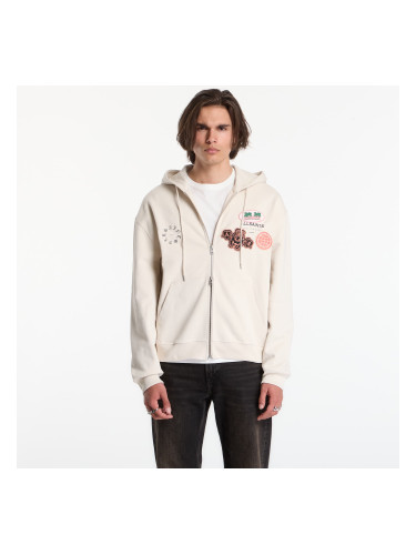 Суитшърт AllSaints Patcher Zip Through Sweatshirt Dusk White L