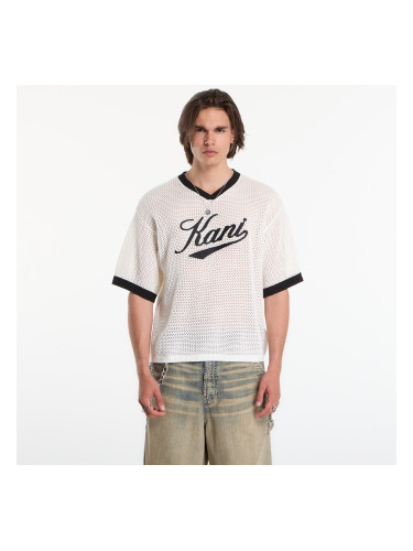 Тениска Karl Kani Cursive Varsity Crochet Boxy T-Shirt White S