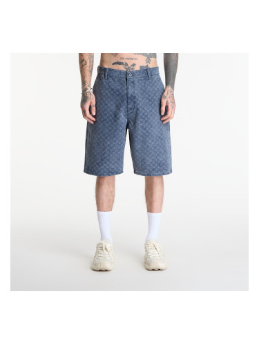Къси панталони Daily Paper Washed Monogram Woven Shorts Blue Wing Teal XS