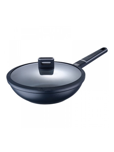 Уок Тиган Masterpro Indigo Черен Алуминий (Ø 28 cm)