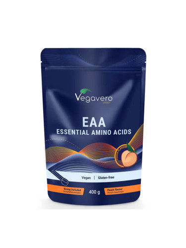 EAA/ Есенциални аминокиселини 400 g прах, с вкус на праскова | Vegavero