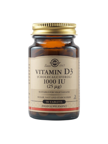 SOLGAR - Vitamin D3 1000 IU - 90 таблетки