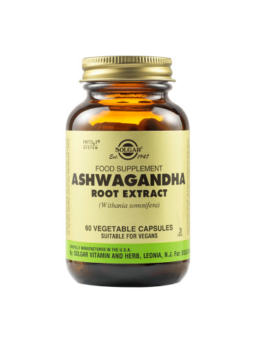 SOLGAR - Ashwagandha Root Extract - 60 веган капсули