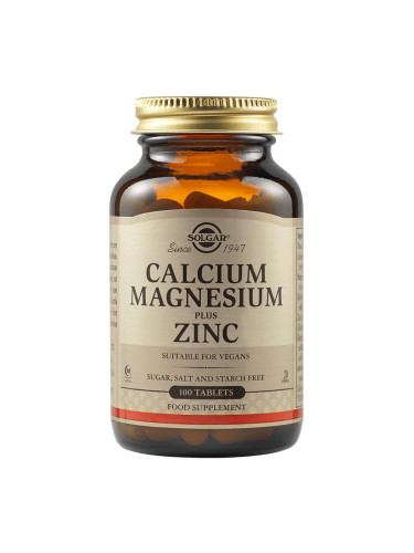 SOLGAR - Calcium Magnesium Plus Zinc - 100 таблетки