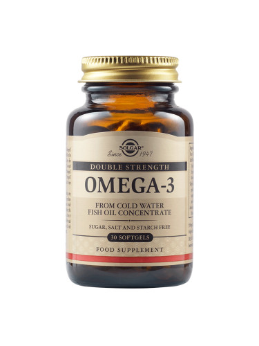 SOLGAR - Omega-3 Double Strength - 30 меки капсули