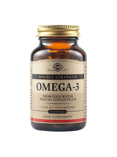 SOLGAR - Omega-3 Double Strength - 60 меки капсули