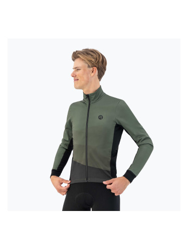 Мъжко яке за колоездене Rogelli Tarax Winter Jacket army green