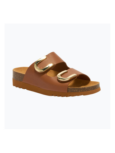Дамски чехли Scholl Montery 2 Straps Ad Med cognac