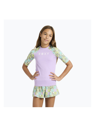 Детска тениска за плуване ROXY Active RG Lycra XMGB oil green letter up