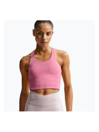 Дамска тениска за бягане Nike Tempo Medium Support Cropped Sports Bra peony