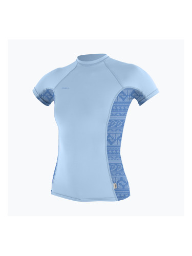 Дамска тениска за плуване O'Neill Hyperfreak Skins Rash Guard chambray blue/surf abstract