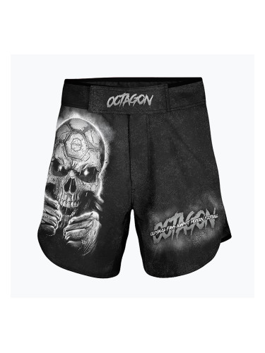 Мъжки ММА тренировъчни шорти Octagon Oldskull Fans черни/многоцветни