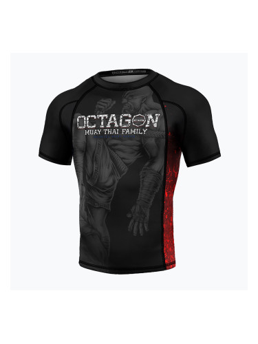 Мъжки предпазен костюм Octagon Premium Muay Thai Family black/multicolour Rashguard