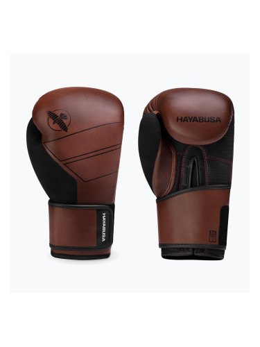 Hayabusa S4 Кожени кафяви боксови ръкавици S4LBG