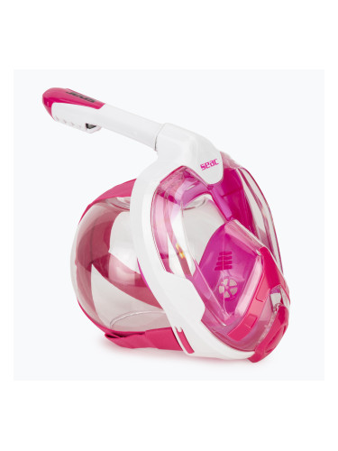 Mаска за цяло лице за шнорхелинг SEAC Magica white/pink