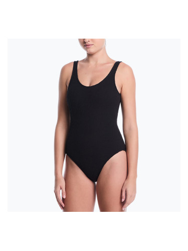 Дамски цял бански костюм Nike Shoreline Pucker Scoop Neck black