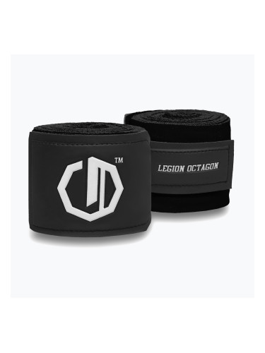 Боксьорски бандажи Octagon Legion Supreme 400 cm black/white