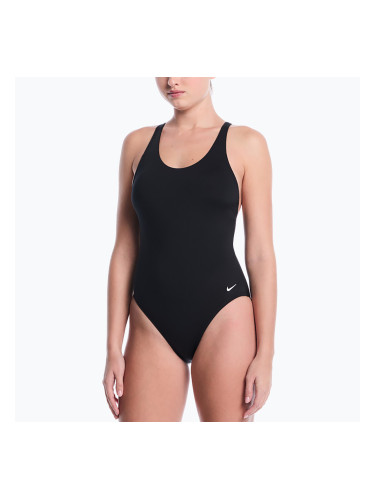 Дамски цял бански костюм Nike Essential scoop neck black