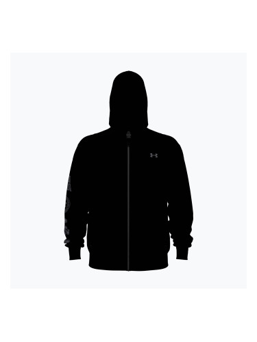 Мъжки суитшърт Under Armour Rival LW Graphic FZ black/black