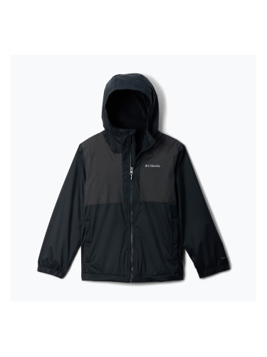 Детско непромокаемо яке Columbia Rainy Trails II Fleece mountain black/black slub