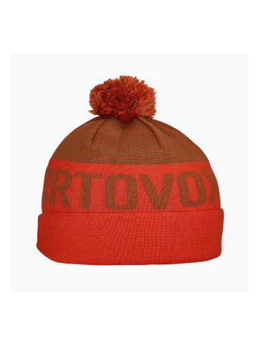 Зимна шапка ORTOVOX Bobble Knit hot orange