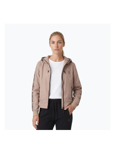 Дамско яке Pitbull Aaricia Stripes Nylon Hooded dark sand