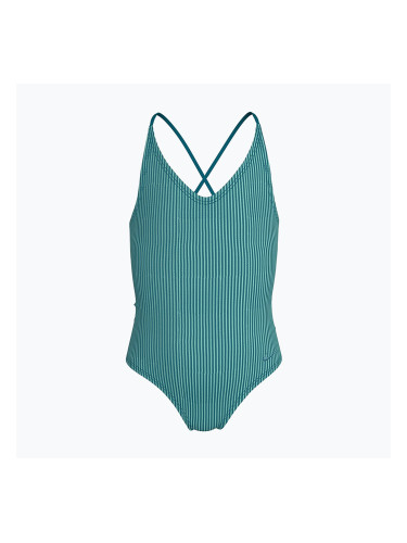 Детски цял бански костюм Nike Ocean Bound Ripple Texture Lace Up blached turquoise