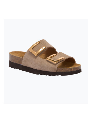 Дамски чехли Scholl Montery 2 Straps Ad Med beige