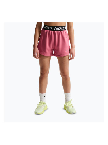 Детски шорти Nike Pro Fleece Dri-Fit peony/peony/black/white