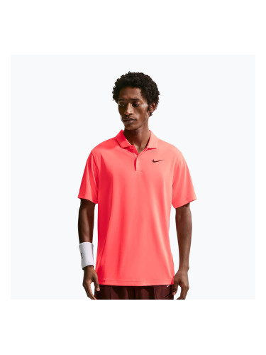 Мъжка тениска/фланелка за тенис Nike Court Dri-Fit Polo Solid hot lava/black