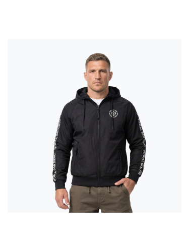 Мъжко яке Pitbull Athletic Tape Nylon Hooded black