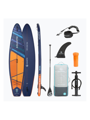 Комплект надуваема дъска SUP Perth Sport 11'4" MSL allround оранжев