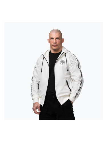 Мъжко яке Pitbull Athletic Tape Nylon Hooded off white