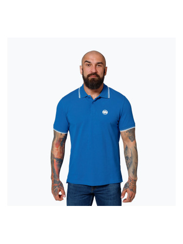 Мъжка поло тениска Pitbull Polo Pique Stripes Regular royal blue