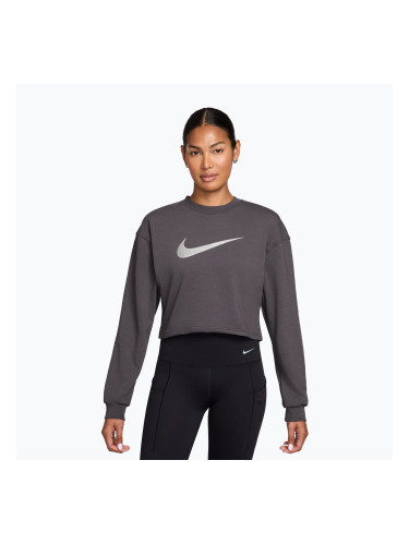 Дамски суитшърт за тренировка Nike Pro Dri-Fit Crew Neck thunder grey/metallic silver/white