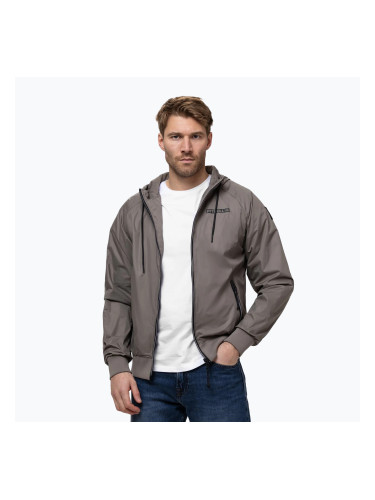 Мъжко яке Pitbull Athletic Logo Nylon Hooded taupe