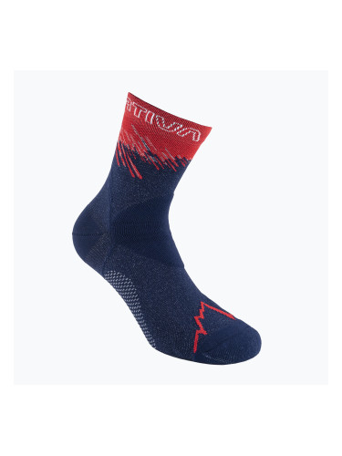 Чорапи за бягане La Sportiva Ultra Running deep sea/cherry tomato