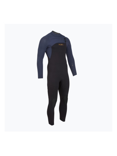 Мъжки неопреннов костюм за плуване Xcel Comp+ 5/4 mm Full black/blue nights